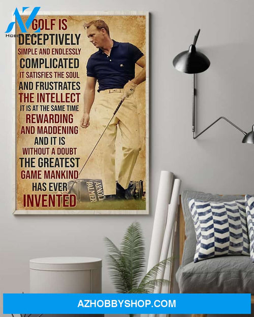 Golf Satisfies The Soul Vertical Wall Hanging, Wall Decor Visual Art