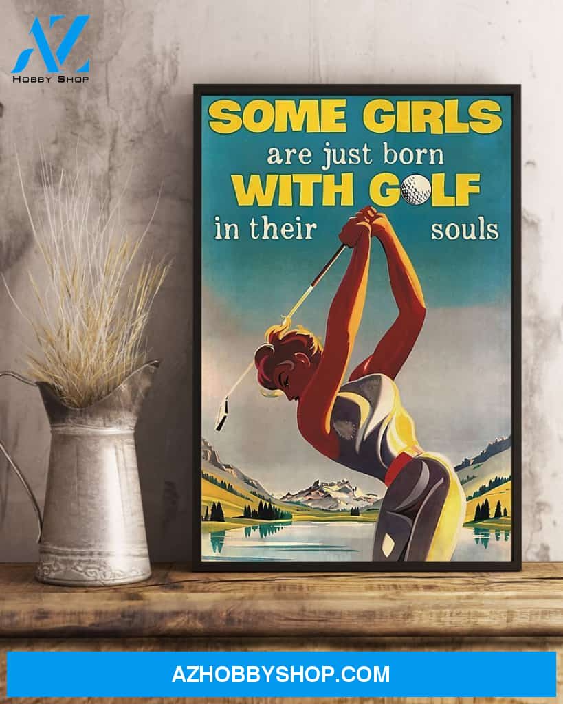 Golf Some Girls Vertical Canvas Painting, Wall Decor Visual Art