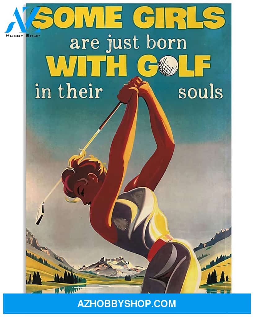 Golf Some Girls Vertical Canvas Painting, Wall Decor Visual Art