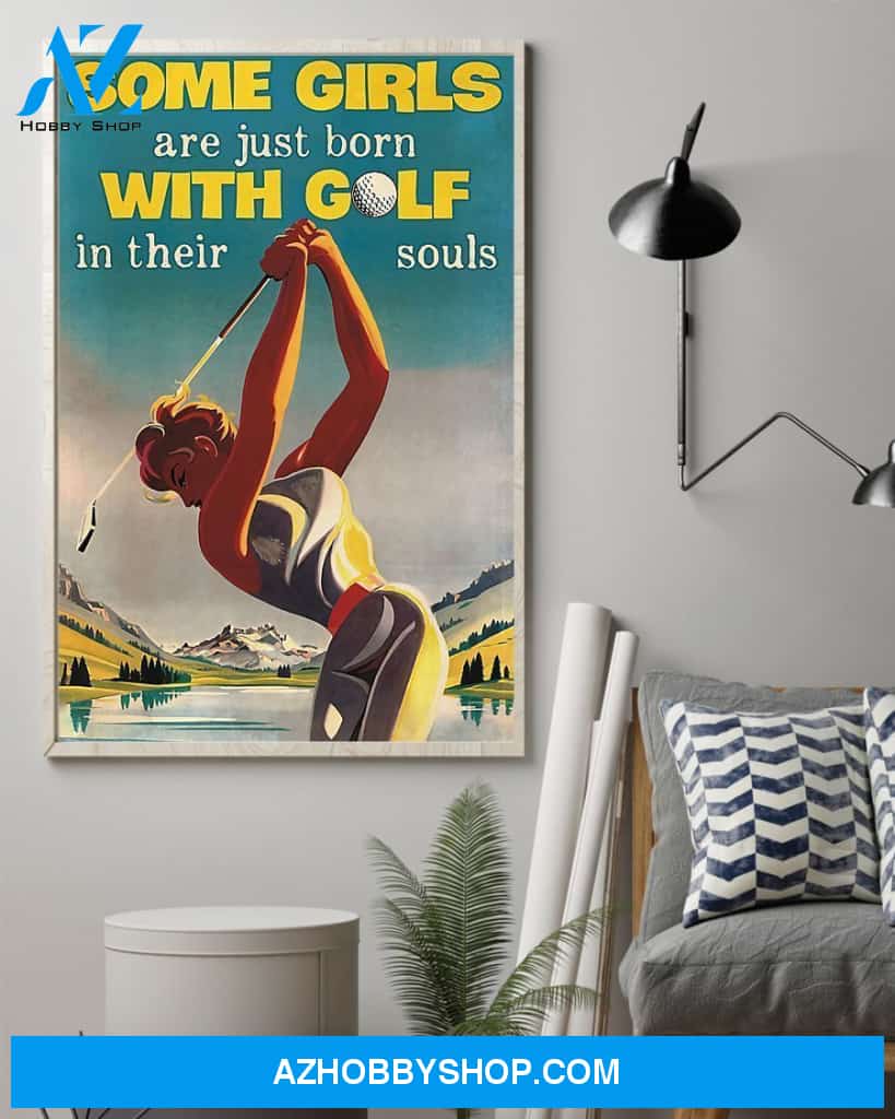 Golf Some Girls Vertical Canvas Painting, Wall Decor Visual Art