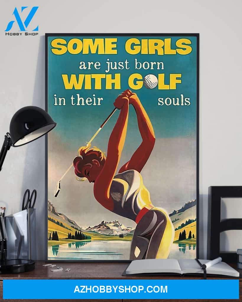 Golf Some Girls Vertical Canvas Painting, Wall Decor Visual Art