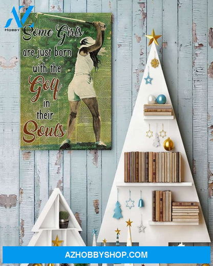 Golf Some Girls Vertical Canvas Prints, Wall Decor Visual Art