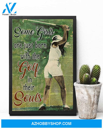 Golf Some Girls Vertical Canvas Prints, Wall Decor Visual Art