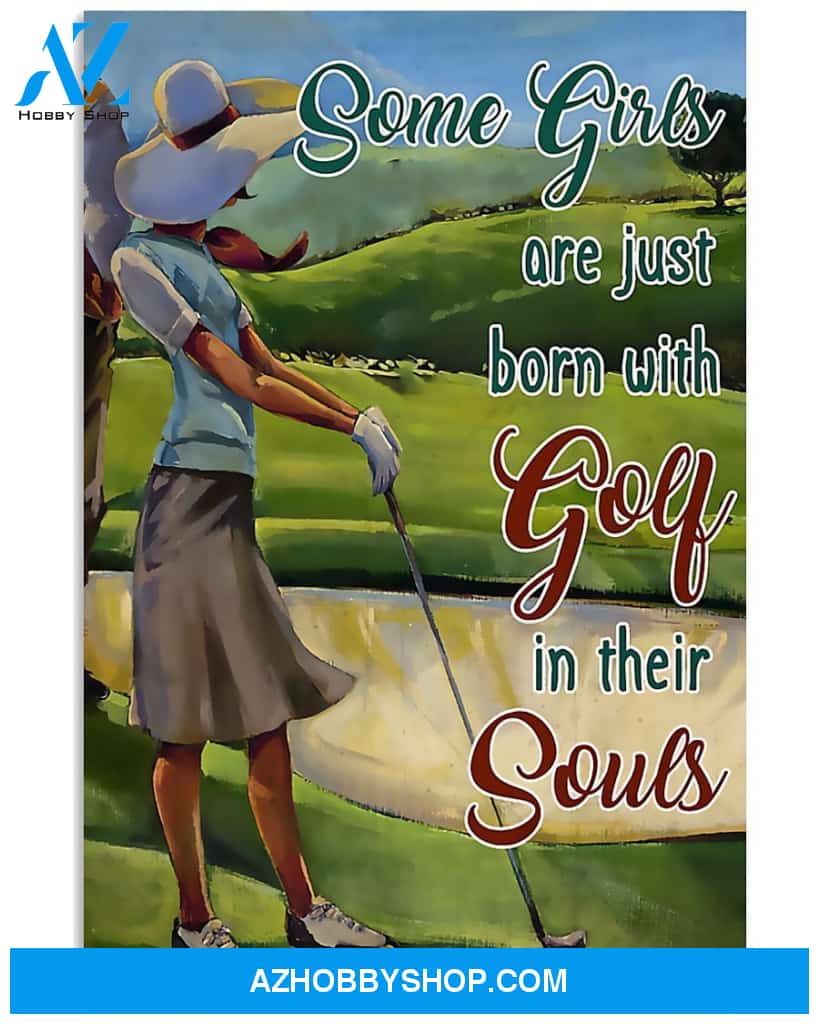 Golf Some Girls Vertical Wall Hanging, Wall Decor Visual Art
