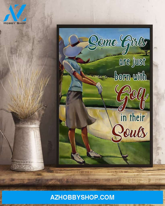 Golf Some Girls Vertical Wall Hanging, Wall Decor Visual Art