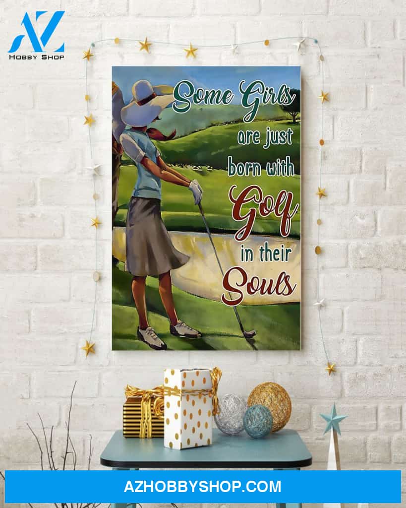 Golf Some Girls Vertical Wall Hanging, Wall Decor Visual Art