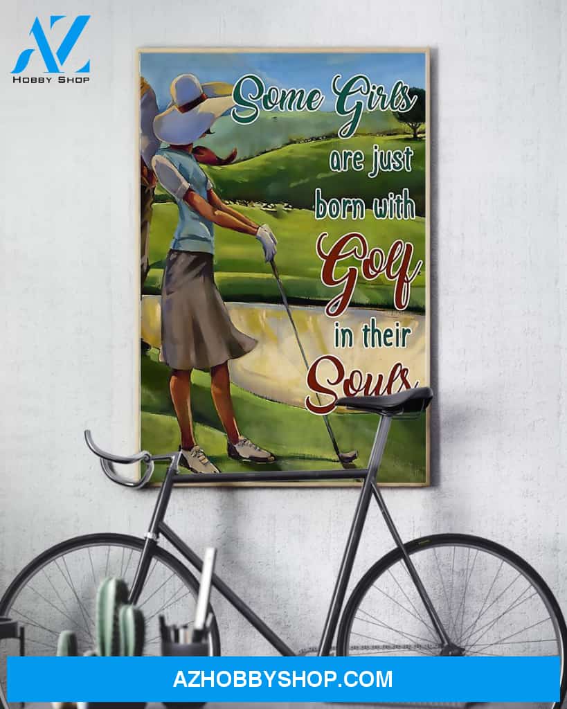 Golf Some Girls Vertical Wall Hanging, Wall Decor Visual Art