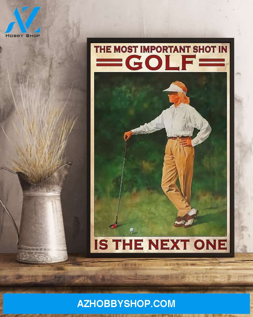 Golf The Next Shot Vertical Canvas Prints, Wall Decor Visual Art