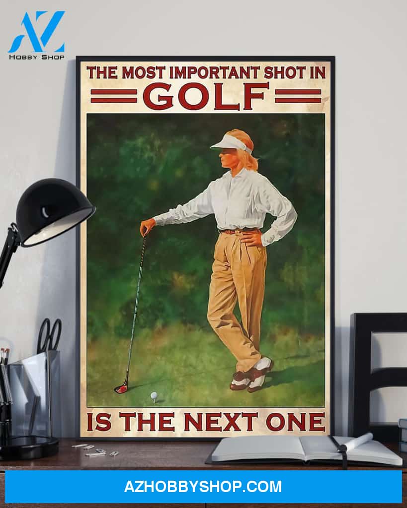 Golf The Next Shot Vertical Canvas Prints, Wall Decor Visual Art