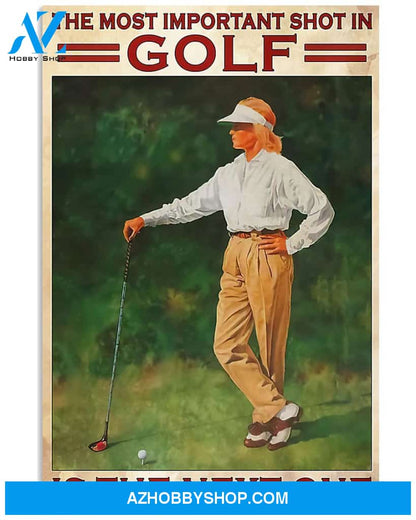 Golf The Next Shot Vertical Canvas Prints, Wall Decor Visual Art