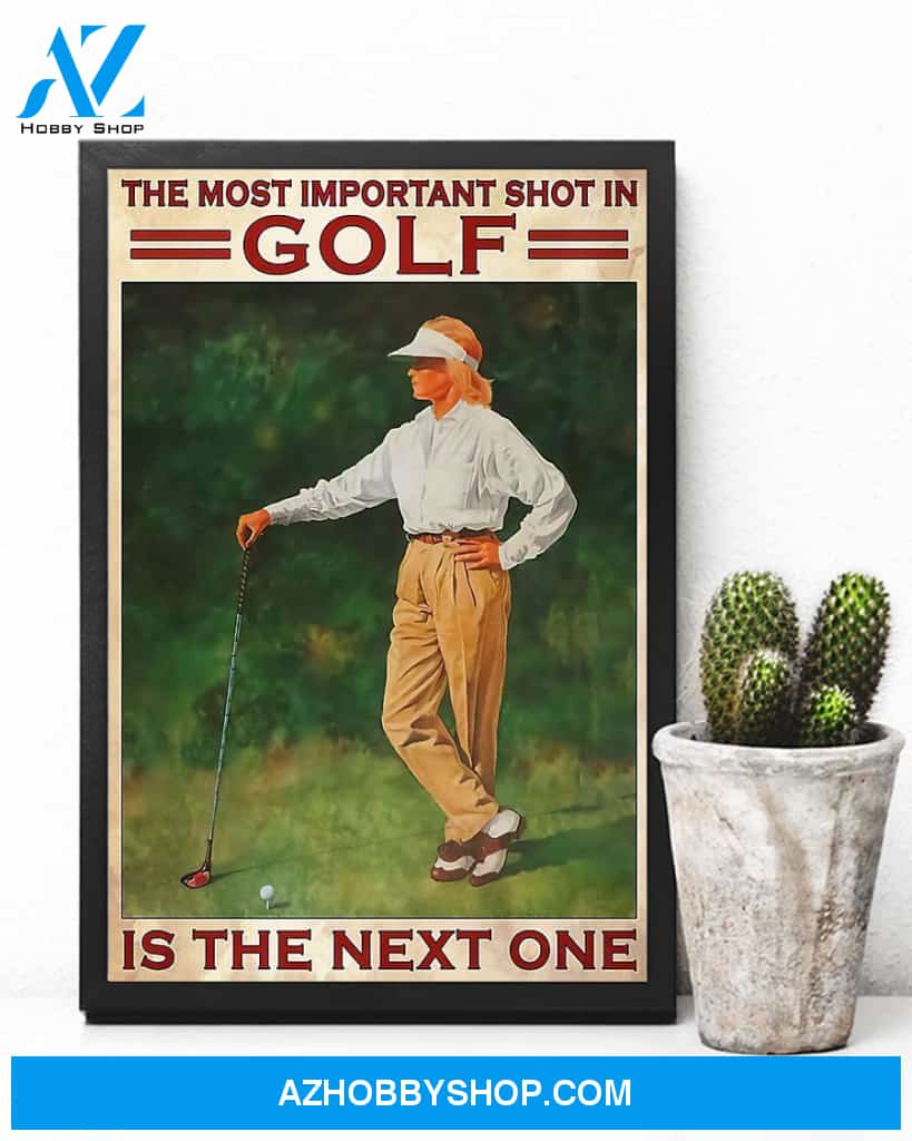 Golf The Next Shot Vertical Canvas Prints, Wall Decor Visual Art