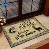 Gone Fishing Be Back For Deer Season Indoor And Outdoor Doormat Warm House Gift Welcome Mat Birthday Gift For Hunting Lovers
