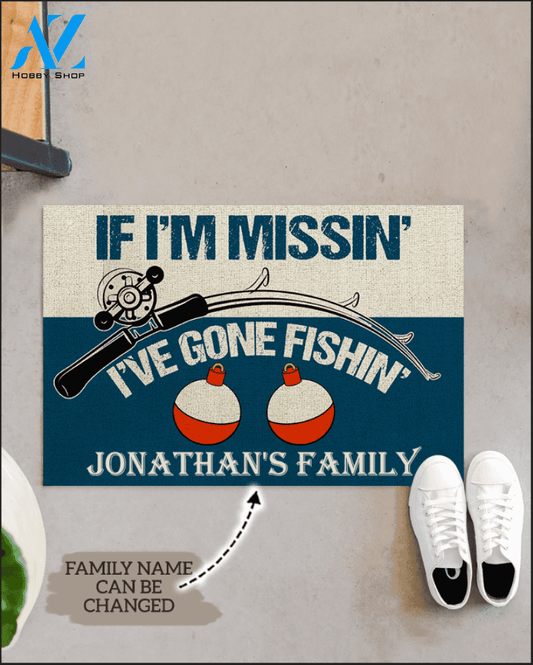Gone Fishing Personalized Doormat | Welcome Mat | House Warming Gift