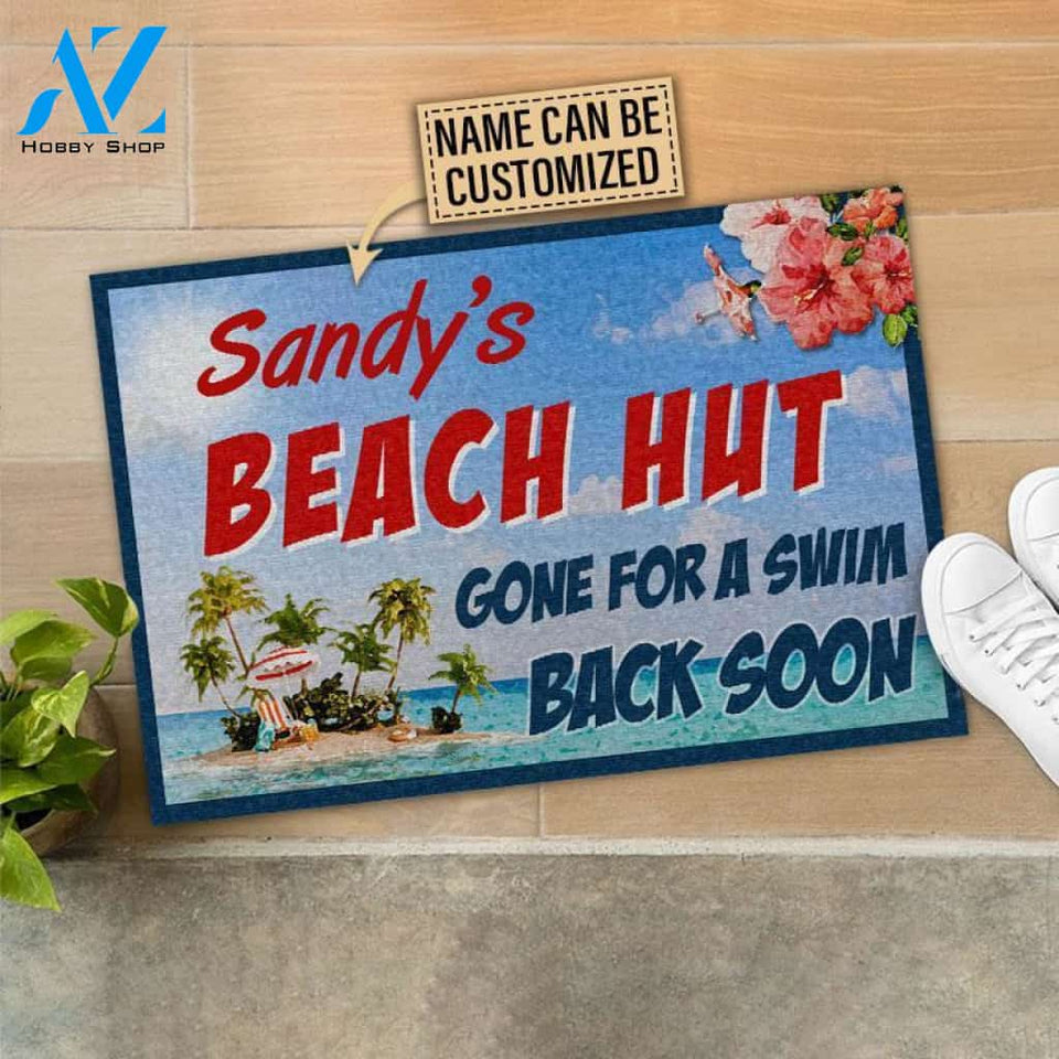 Gone For A Swim Back Soon Custom Doormat | Welcome Mat | House Warming Gift