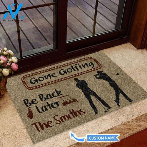 Gone Golfing Be back later Golfers Custom Doormat | Welcome Mat | House Warming Gift