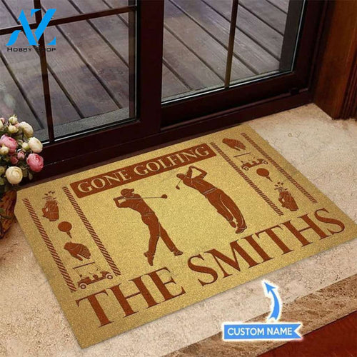 Gone Golfing Old Basic Custom Doormat | Welcome Mat | House Warming Gift