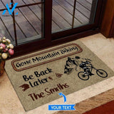 Gone Mountain Biking Be back later Custom Doormat | Welcome Mat | House Warming Gift