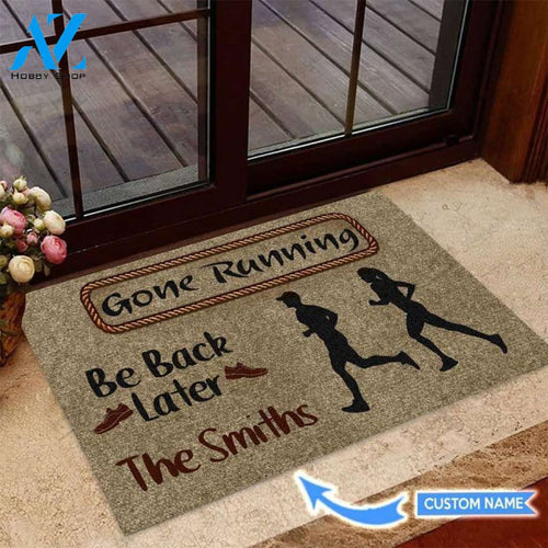 Gone running Be back later Custom Doormat | Welcome Mat | House Warming Gift