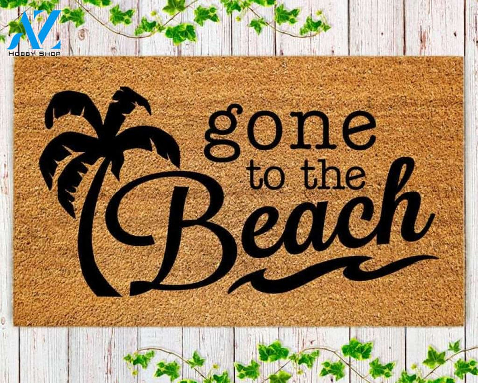 Gone To The Beach Indoor and Outdoor Doormat Warm House Gift Welcome Mat Gift for Friend Family