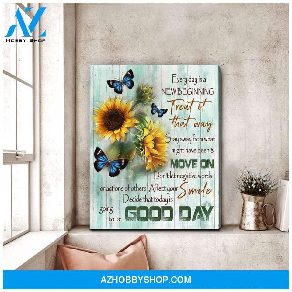 Good Day Butterfly Wall Art Canvas