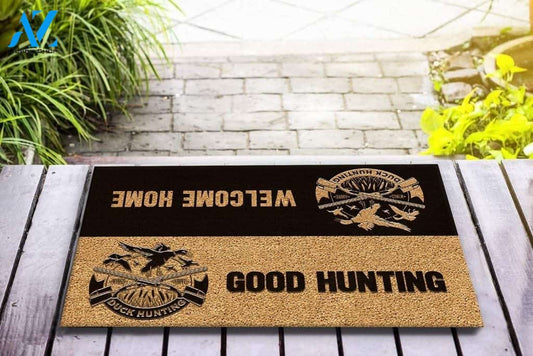 Good Hunting Welcome Home Funny Indoor And Outdoor Doormat Warm House Gift Welcome Mat Birthday Gift For Hunting Lovers