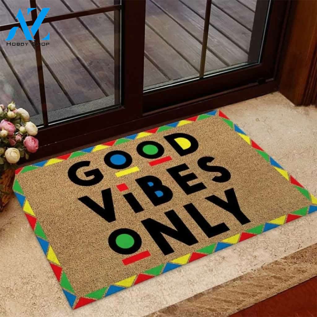 Good Vibes Only African American Doormat