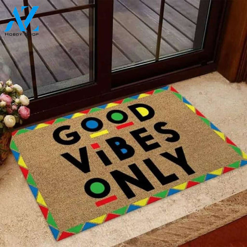 Good Vibes Only African American Doormat | Welcome Mat | House Warming Gift