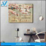 Gorgeous Bird Canvas Give Thanks Wall Art Decor