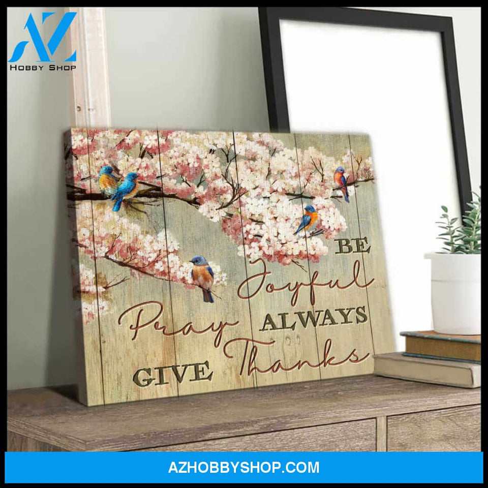 Gorgeous Bird Canvas Give Thanks Wall Art Decor