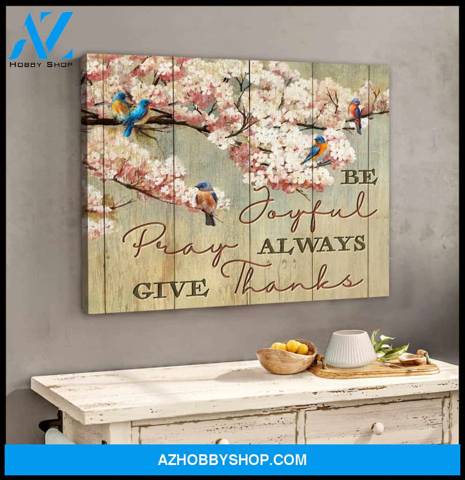 Gorgeous Bird Canvas Give Thanks Wall Art Decor