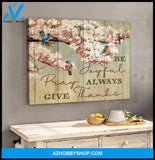 Gorgeous Bird Canvas Give Thanks Wall Art Decor