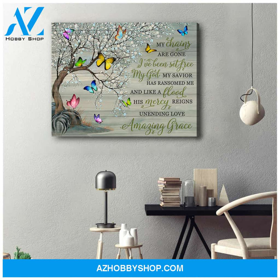 Gorgeous Butterfly Canvas Amazing Grace Wall Art Decor