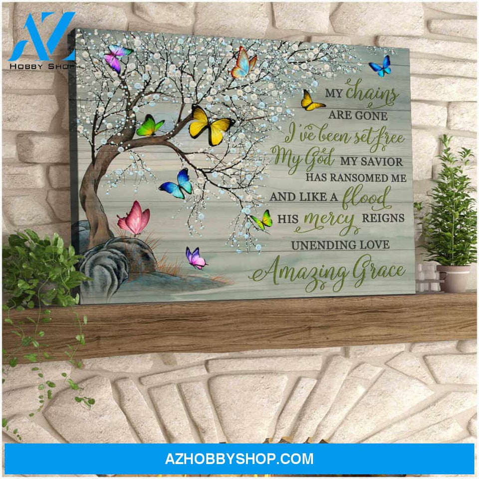 Gorgeous Butterfly Canvas Amazing Grace Wall Art Decor
