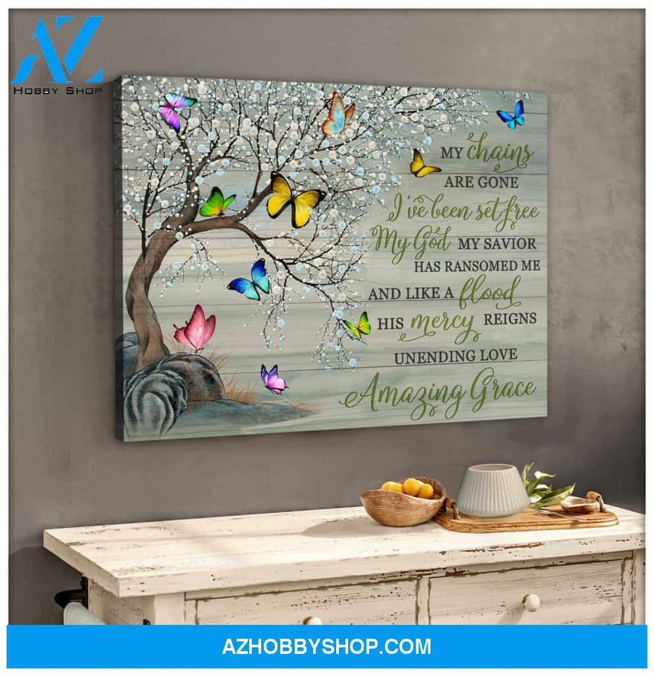 Gorgeous Butterfly Canvas Amazing Grace Wall Art Decor