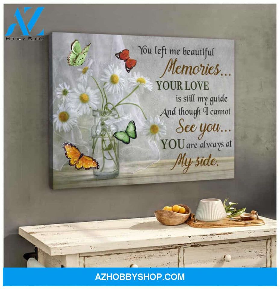 Gorgeous Butterfly Canvas You Are Always At My Side Bereavement Wall Art Decor | Moosfy Wrap Canvas Ready To Hang