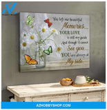 Gorgeous Butterfly Canvas You Are Always At My Side Bereavement Wall Art Decor | Moosfy Wrap Canvas Ready To Hang