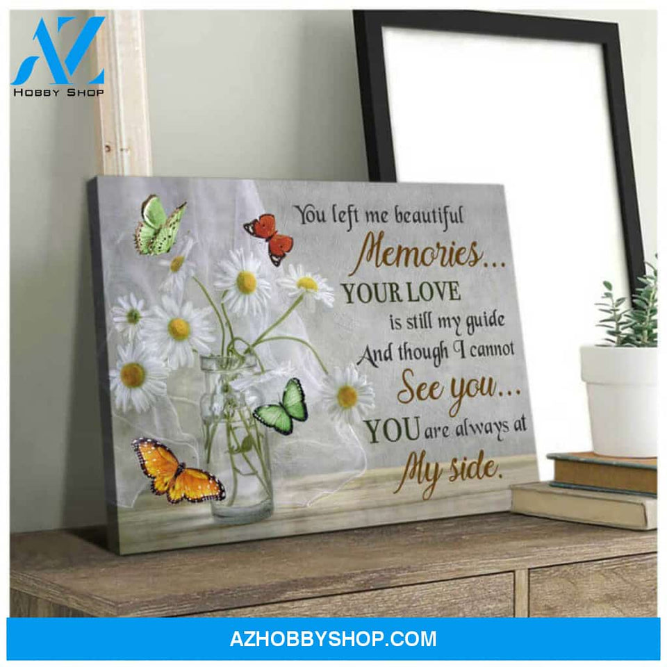 Gorgeous Butterfly Canvas You Are Always At My Side Bereavement Wall Art Decor | Moosfy Wrap Canvas Ready To Hang