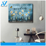 Gorgeous Butterfly, Whisper Words Of Wisdom Let It Be Canvas Wall Art