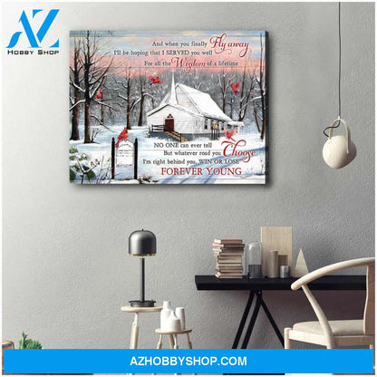 Gorgeous Cardinal Canvas Forever Young Wall Art Decor