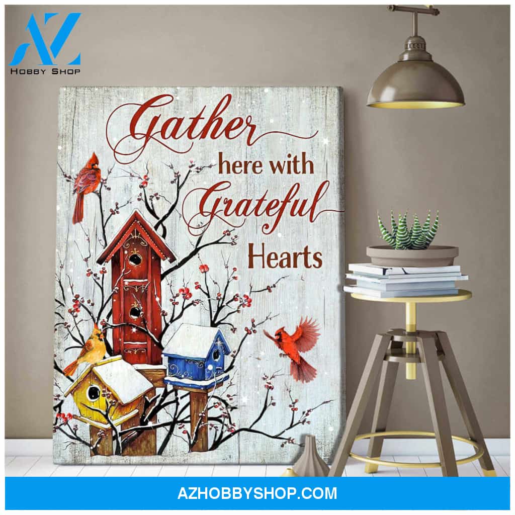 Gorgeous Cardinal Canvas Gather Here Wall Art Decor Family