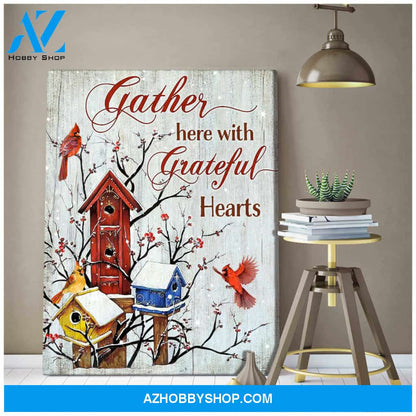 Gorgeous Cardinal Canvas Gather Here Wall Art Decor Family