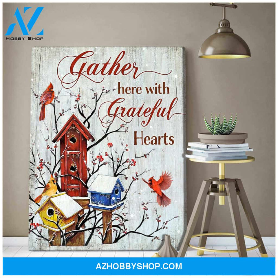 Gorgeous Cardinal Canvas Gather Here Wall Art Decor Family