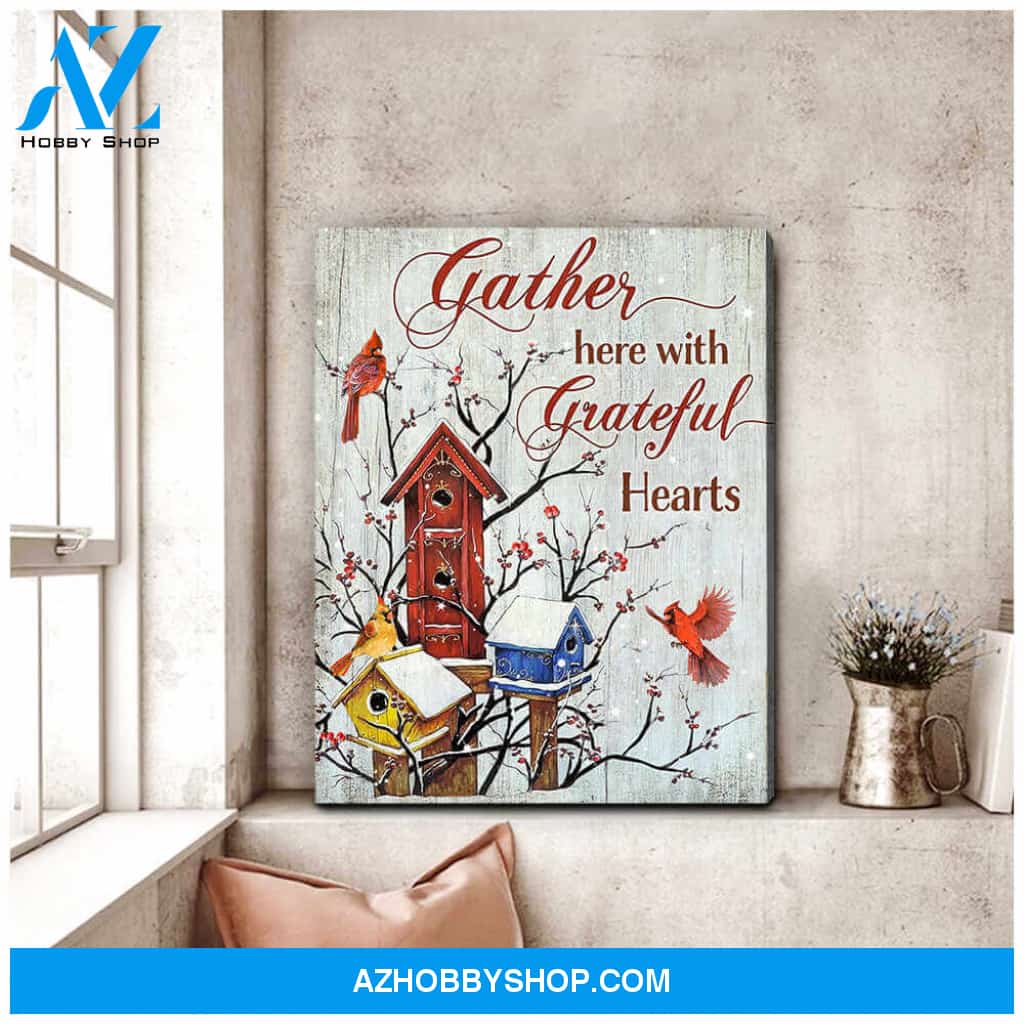 Gorgeous Cardinal Canvas Gather Here Wall Art Decor Family