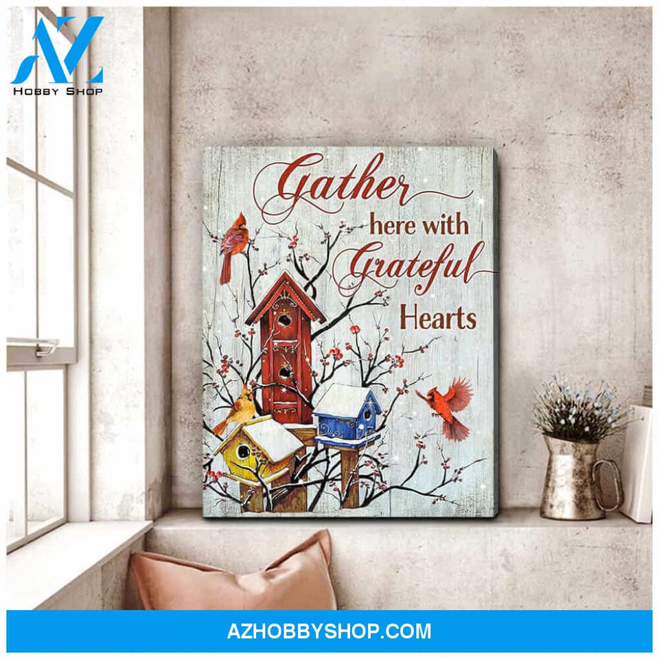Gorgeous Cardinal Canvas Gather Here Wall Art Decor Family
