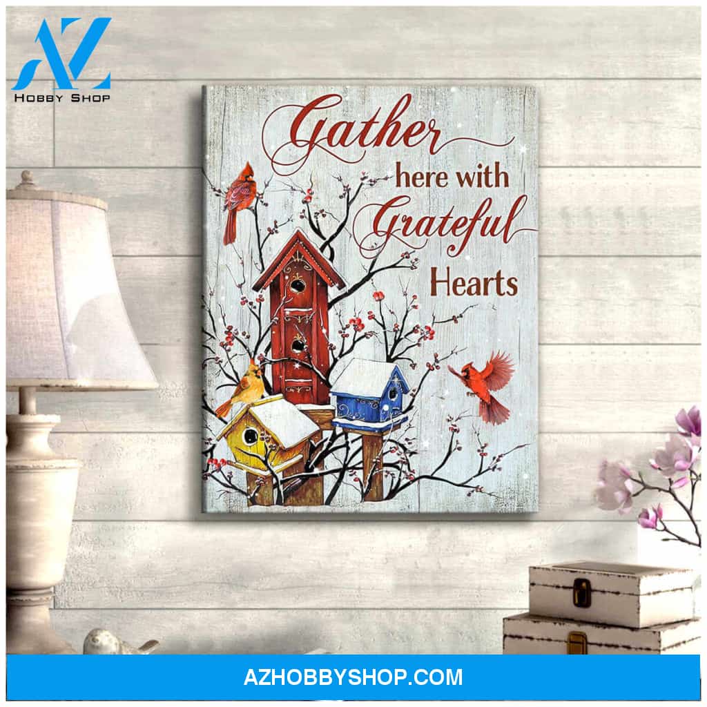 Gorgeous Cardinal Canvas Gather Here Wall Art Decor Family