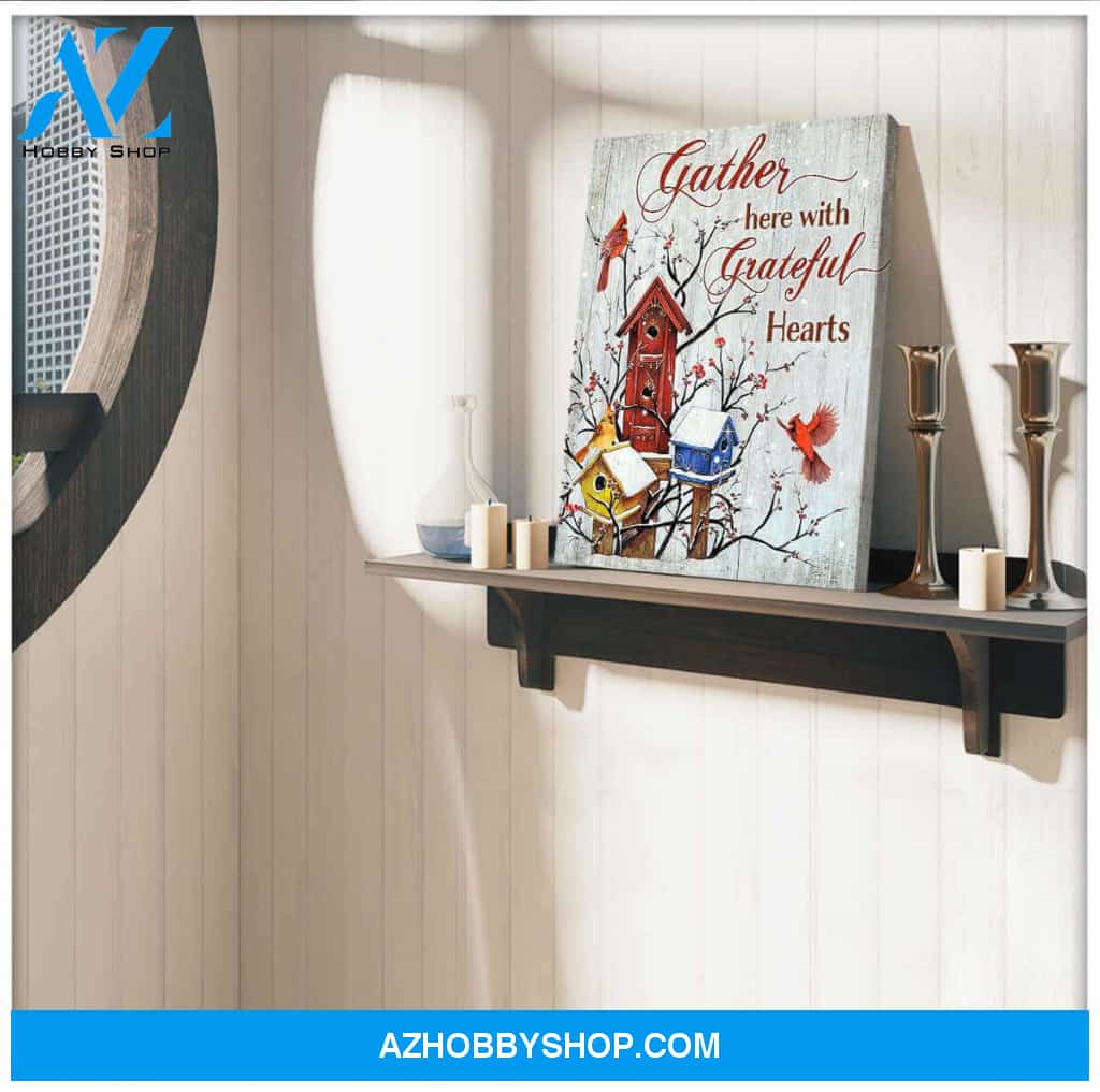 Gorgeous Cardinal Canvas Gather Here Wall Art Decor Family