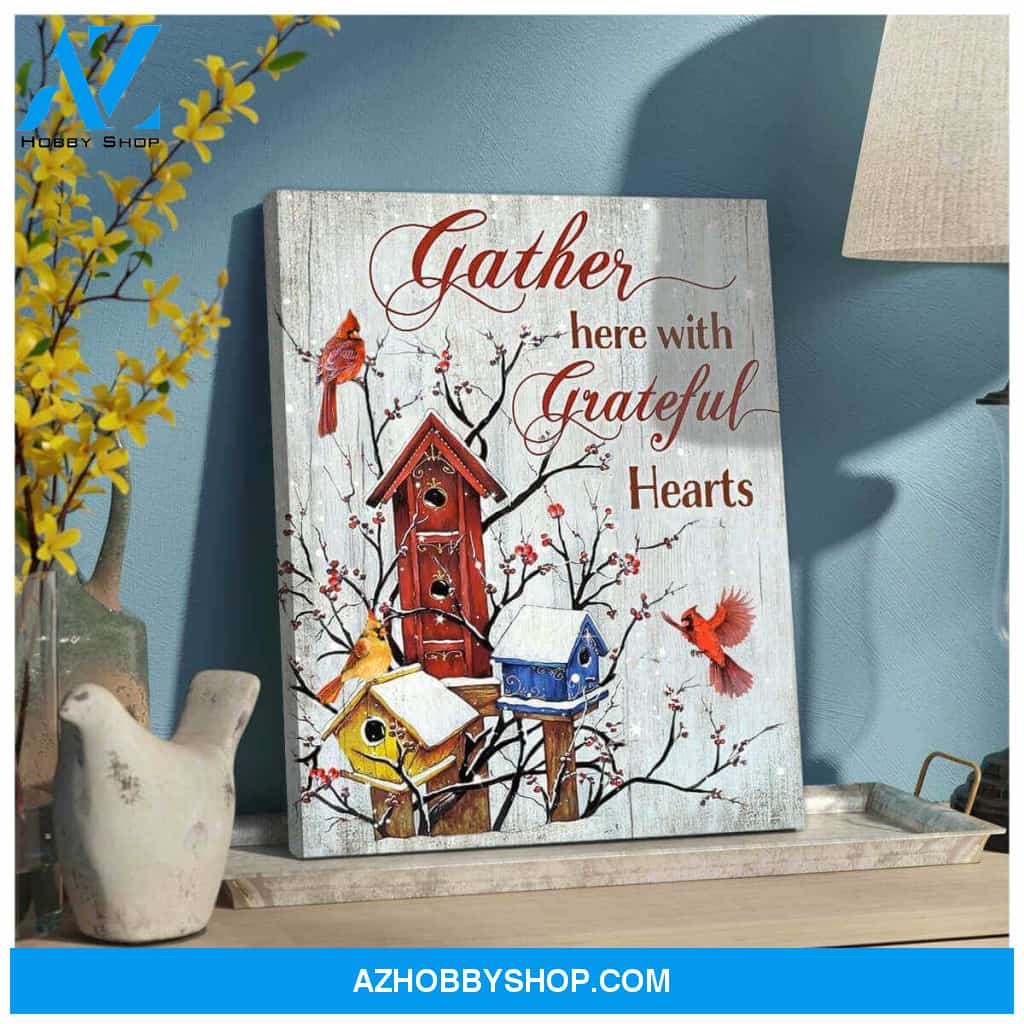 Gorgeous Cardinal Canvas Gather Here Wall Art Decor Family