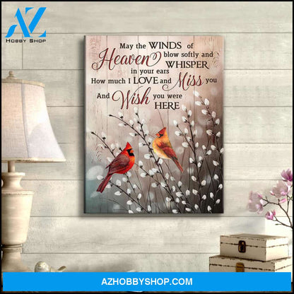 Gorgeous Cardinal Canvas Winds of Heaven Wall Art Decor