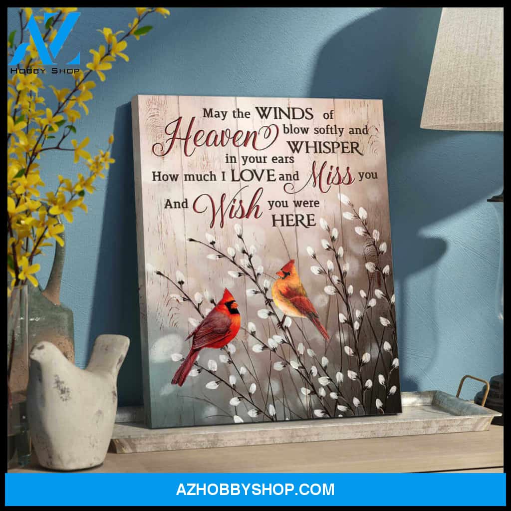 Gorgeous Cardinal Canvas Winds of Heaven Wall Art Decor
