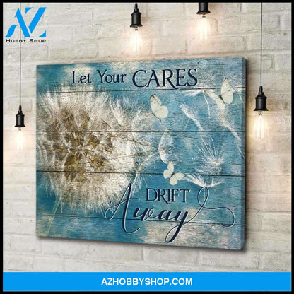 Gorgeous Dandelion and Butterfly Canvas Drift Away Wall Art Decor